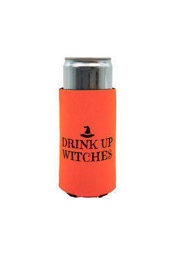 Drink Up Witches Slim Koozie 1
